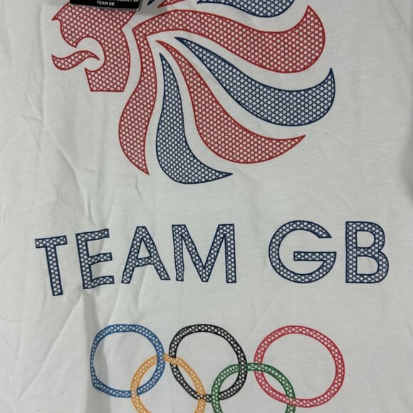 adidas Team GB Official Great Britain Logo Olympics White T-Shirt Mens Large NWT - Picture 4 of 5
